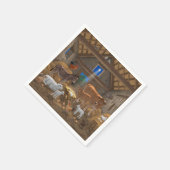 Baby Jesus Manger Heilige Kerstnacht Servet (Hoek)