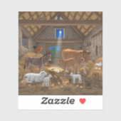 Baby Jesus Manger Heilige Kerstnacht Sticker (Vel)