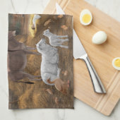 Baby Jesus Manger Heilige Kerstnacht Theedoek (Quarter Fold)