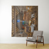 Baby Jesus Manger Heilige Kerstnacht Wandkleed (In situ)