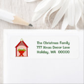 Baby Jesus Manger Kerst Mailing Labels (Insitu)