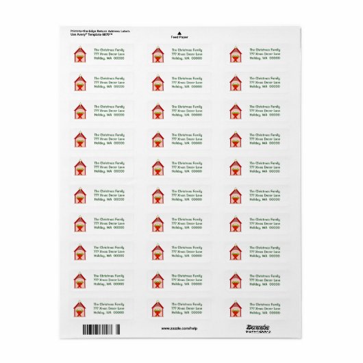 Baby Jesus Manger Kerst Mailing Labels (Full Sheet)