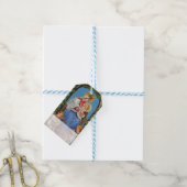 Baby Jesus Mary en Angels Christmas Cadeaulabel (Met Touw)
