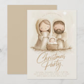 Baby Jesus Mary Joseph Kerst Kaart (Voorkant / Achterkant)