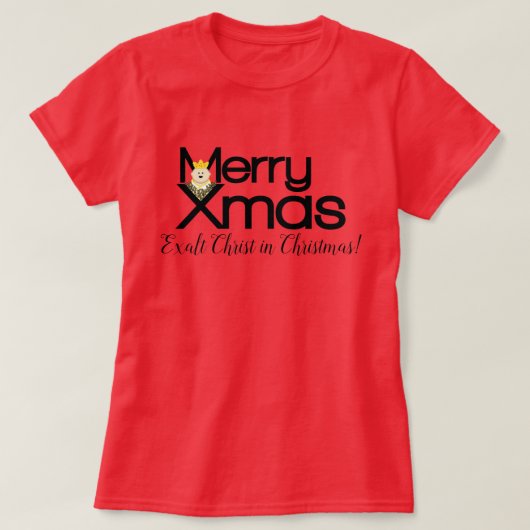 Baby Jesus Merry Xmas (Kerstmis) T-shirt (Design voorkant)