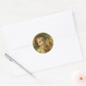 Baby Jesus met Kruis & Lam Ronde Sticker (Envelop)