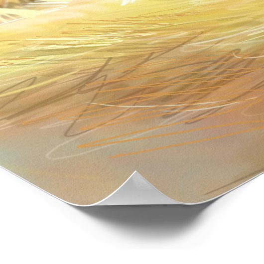 Baby Jesus Natitivity met Lambs en Donkey Poster (Hoek)