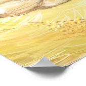 Baby Jesus Natitivity met Lambs en Donkey Poster (Hoek)