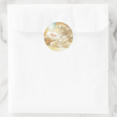 Baby Jesus Natitivity met Lambs en Donkey Ronde Sticker (Tas)