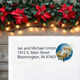 Baby Jesus Natitivity Personaliseer het Adres Labo Etiket