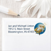 Baby Jesus Natitivity Personaliseer het Adres Labo Etiket (Insitu)