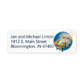 Baby Jesus Natitivity Personaliseer het Adres Labo Etiket (Voorkant)