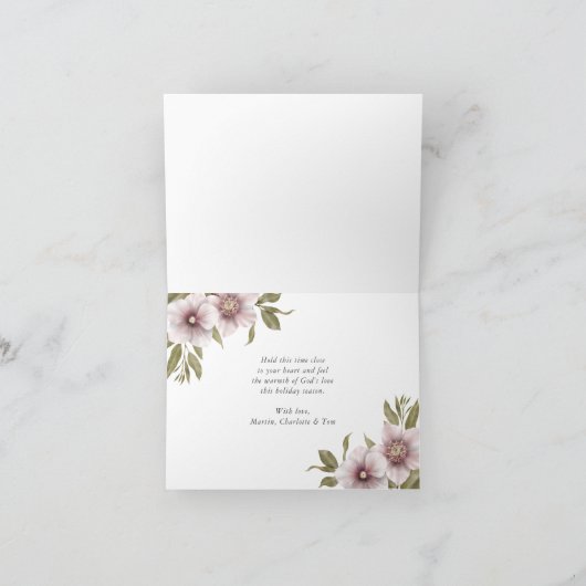 Baby Jesus Natitivity Scene Christelijke Kerstmis Feestdagen Kaart (Binnen)