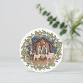 Baby Jesus | Nativiteit Feestdagenkaart (Staand voorkant)