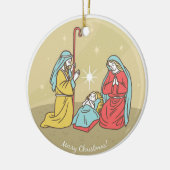 Baby Jesus Nativiteit Keramisch Ornament (Links)