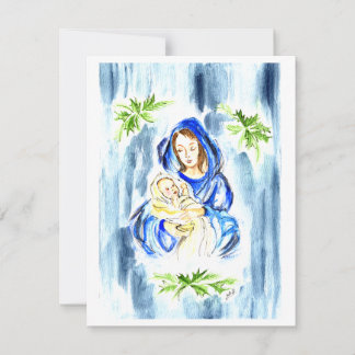 Baby Jesus Note Kaart Blank binnen een Envelop Notitiekaartje