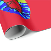 BABY JESUS OP ROOD KERSTINPAKPAPIER CADEAUPAPIER (Rol Hoek)