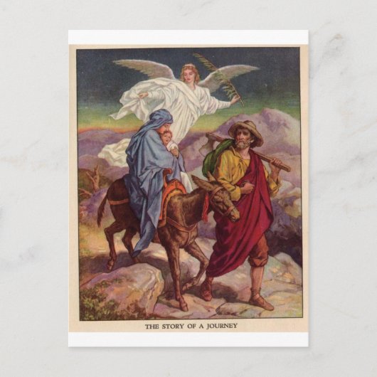 Baby Jesus op weg naar Egypte Briefkaart (Voorkant)