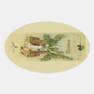Baby Jesus Ovale Sticker