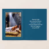 Baby Jesus Painting Kerstluxe Folie Kaarten (Binnen)