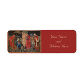 Baby Jesus Pre-Raphaelite kerstlabels Etiket (Voorkant)