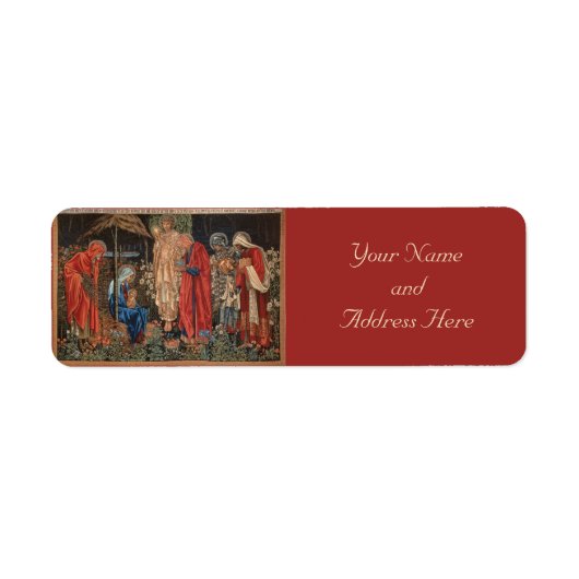 Baby Jesus Pre-Raphaelite kerstlabels Etiket (Voorkant)