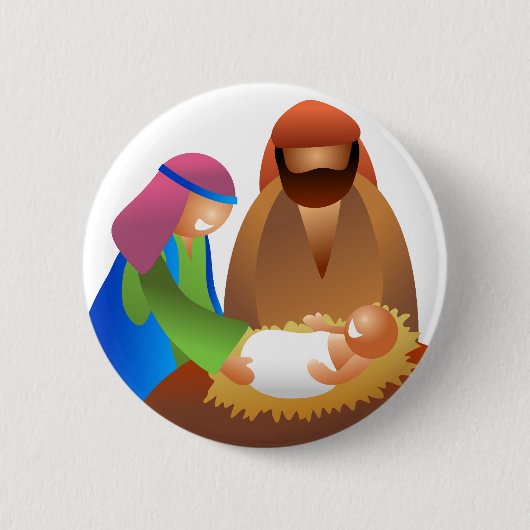 Baby Jesus Ronde Button 5,7 Cm (Voorkant)