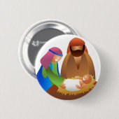 Baby Jesus Ronde Button 5,7 Cm (Voorkant /achterkant)