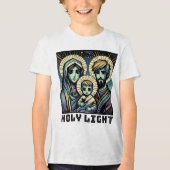 Baby Jesus :  The Holy Family: Holy Light Tri-Blend Shirt (Voorkant)