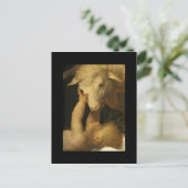 Baby Jesus Touches Lamb Briefkaart (Staand voorkant)