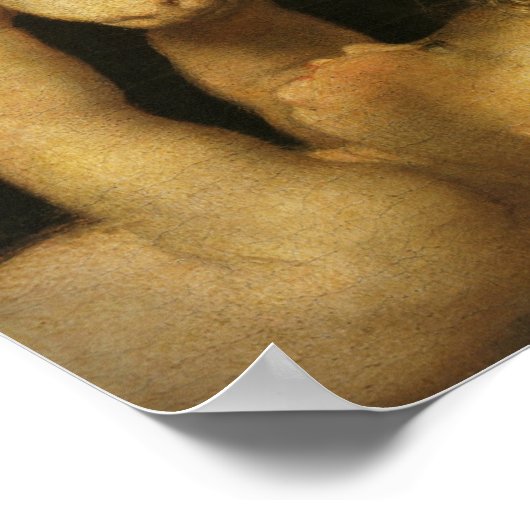 Baby Jesus Touches Lamb Poster (Hoek)