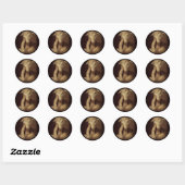 Baby Jesus Touches Lamb Ronde Sticker (Vel)