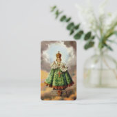 Baby Jesus van Praag Novena Gebed Kaart Visitekaartje (Staand voorkant)
