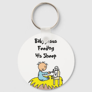 Baby Jesus voedt zijn Sleutelhanger