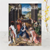 Baby Jesus with the Maji Christmas greeting Kaart (Gele Bloem)