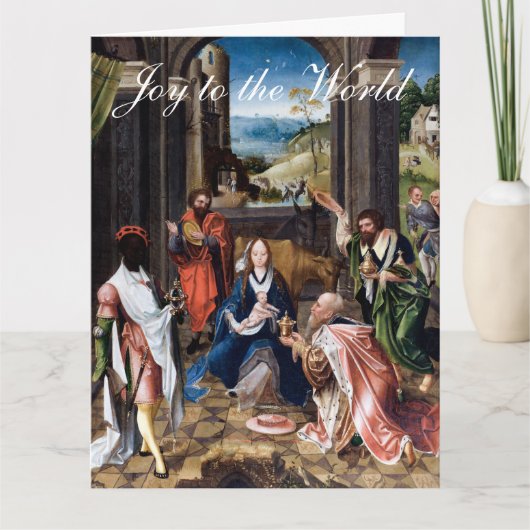 Baby Jesus with the Maji Christmas greeting Kaart (Voorkant)