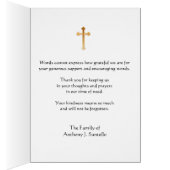 Baby Jezus Bloemenkatholiek Condoleance Dank u (Binnen (Rechts))