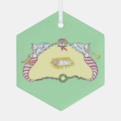 Baby Jezus Cartouche Glas Ornament (Achterkant)