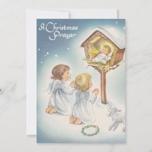  Baby Jezus en Angels Kerstmis Feestdagenkaart (Voorkant)