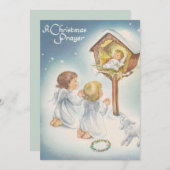  Baby Jezus en Angels Kerstmis Feestdagenkaart (Voorkant / Achterkant)