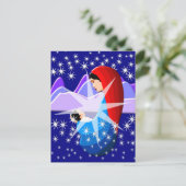 Baby Jezus en Maagd Mary in Starlight Briefkaart (Staand voorkant)