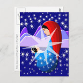Baby Jezus en Maagd Mary in Starlight Briefkaart (Voorkant / Achterkant)