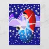 Baby Jezus en Maagd Mary in Starlight Briefkaart (Voorkant)