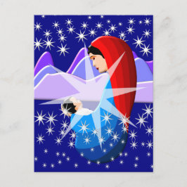 Baby Jezus en Maagd Mary in Starlight Briefkaart