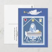 Baby Jezus en Maria nativiteit Briefkaart (Voorkant / Achterkant)