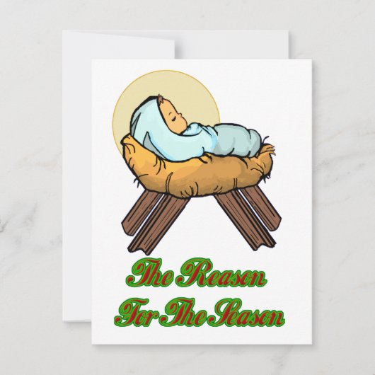 Baby Jezus: Feestdagenkaart (Voorkant)