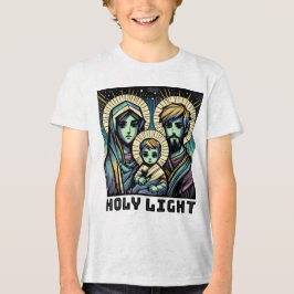 Baby Jezus : Het Heilige Gezin: Heilige Licht Tri-Blend Shirt