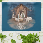 Baby Jezus in de Manger Natitivity Kitchen Towel Theedoek (Gevouwen)