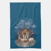 Baby Jezus in de Manger Natitivity Kitchen Towel Theedoek (Verticaal)