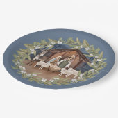 Baby Jezus in de Manger Nativiteit Papieren Bordje (Gekanteld)